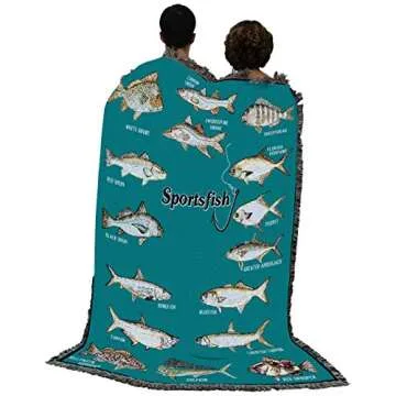 Florida Sport Fishing Blanket - Coastal Throw Gift Tapestry