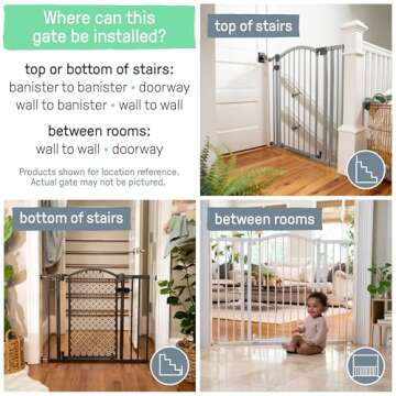 Summer Infant Extra Tall Decor Safety Pet and Baby Gate, 28” - 38.25” Wide, 36" Tall, Install In...