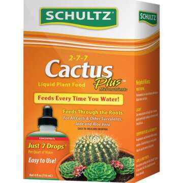 Schultz Cactus Plus 2-7-7 Liquid Plant Food for Thriving Succulents
