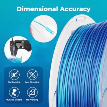 AMOLEN Silk Shiny PLA Filament for Stunning 3D Prints