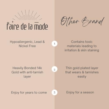 Faire de la Mode 14k Gold CZ Hand Chain Bracelet for Women