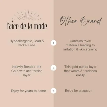 Faire de la Mode 14k Gold CZ Hand Chain Bracelet for Women