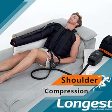 LONGEST Lymphedema Pumps Legs & Jacket Air Compression Recovery Boots System Machine for Swelling, Leg Circulation & Recovery in Athletes Medium
