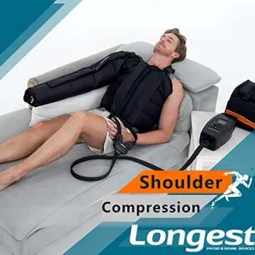 LONGEST Lymphedema Pumps Legs & Jacket Air Compression Recovery Boots System Machine for Swelling, Leg Circulation & Recovery in Athletes Medium