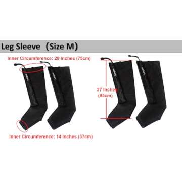 LONGEST Lymphedema Pumps Legs & Jacket Air Compression Recovery Boots System Machine for Swelling, Leg Circulation & Recovery in Athletes Medium