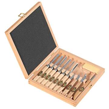 Kirschen 3441000 11-Piece Carving Tools Set in Wooden Box