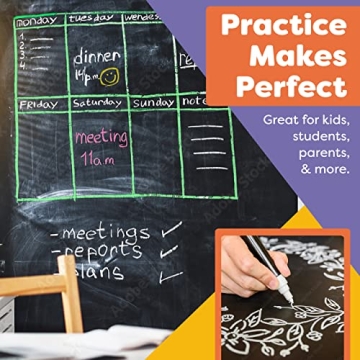 Chalkboard Markers Set of 8 Neon & Pastel Erasable Pens