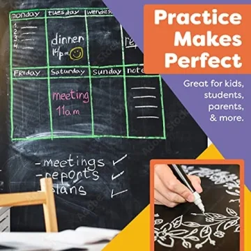 Chalkboard Markers Set of 8 Neon & Pastel Erasable Pens