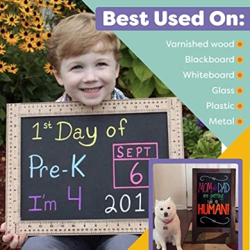 Chalkboard Markers Set of 8 Neon & Pastel Erasable Pens