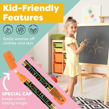 Chalkboard Markers Set of 8 Neon & Pastel Erasable Pens