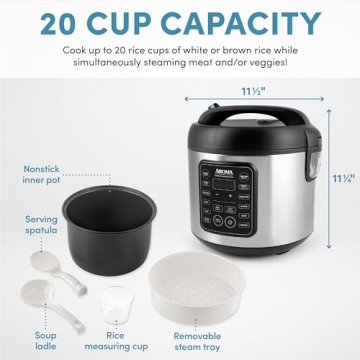Transform Your Cooking with Aroma Housewares ARC-5000SB Multicooker, 20-Cup Capacity