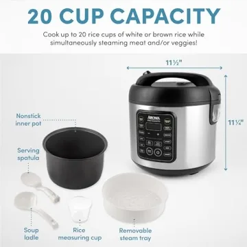 Transform Your Cooking with Aroma Housewares ARC-5000SB Multicooker, 20-Cup Capacity