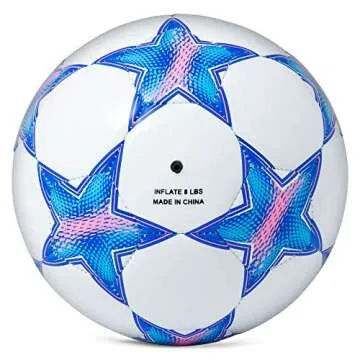 Runleaps Soccer Ball Size 3 for Kids with Star Pattern