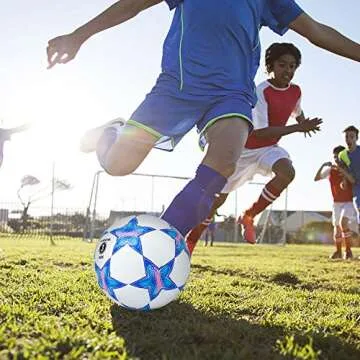 Runleaps Soccer Ball Size 3 for Kids with Star Pattern