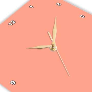 Vibrant 3D Rose 10-Inch Silent Wall Clock Decoration