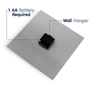 Vibrant 3D Rose 10-Inch Silent Wall Clock Decoration