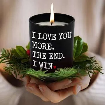 Valentines Day Gifts for Her Him - Anniversary, Wedding, Christmas, Birthday, Valentines Candle Gifts for Couple, Men, Women, Husband and Wife - Vanilla Lavender Scented Candles 10 Oz