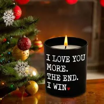 Valentines Day Gifts for Her Him - Anniversary, Wedding, Christmas, Birthday, Valentines Candle Gifts for Couple, Men, Women, Husband and Wife - Vanilla Lavender Scented Candles 10 Oz