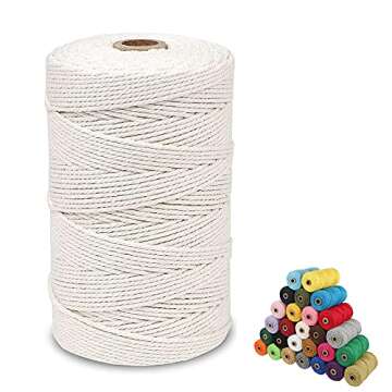 Natural Cotton Cord for Macrame Supplies for Crafts