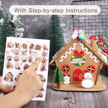 Fovths DIY House Kit 71 Piece Craft Set for Christmas