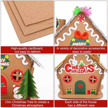 Fovths DIY House Kit 71 Piece Craft Set for Christmas