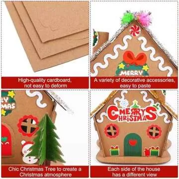 Fovths DIY House Kit 71 Piece Craft Set for Christmas