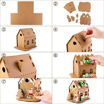 Fovths DIY House Kit 71 Piece Craft Set for Christmas