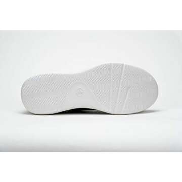 Kizik Madrid Hands Free Mens and Womens Sneakers, Casual Slip On Shoes for Women or Men, Comfortable for Walking, Women's and Men's Fashion Sneakers for Any Occasion - Black/White, Wide M9 / W10.5