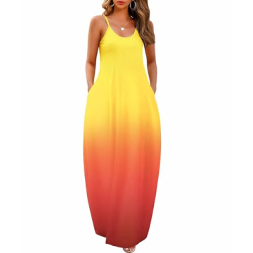 Wolddress Womens 2025 Casual Sleeveless Sundress Plus Size Loose Plain Long Summer Beach Maxi Dress ...