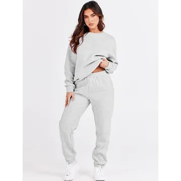 ANRABESS Women's Stylish Cozy Two Piece Lounge Set