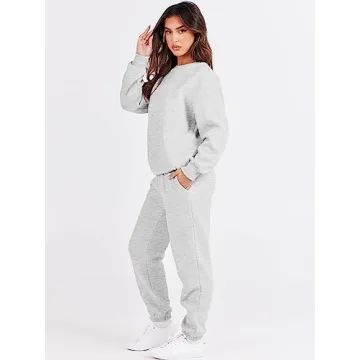 ANRABESS Women's Stylish Cozy Two Piece Lounge Set
