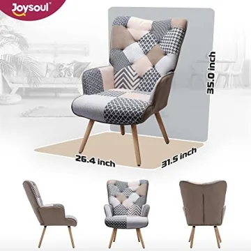 Joysoul Adjustable Accent Chair in Grey Plaid for Home