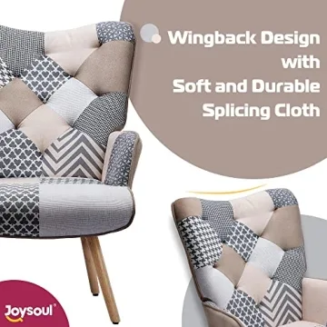 Joysoul Adjustable Accent Chair in Grey Plaid for Home