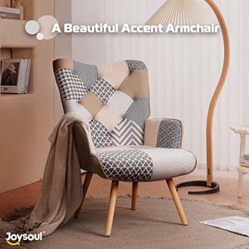 Joysoul Adjustable Accent Chair in Grey Plaid for Home