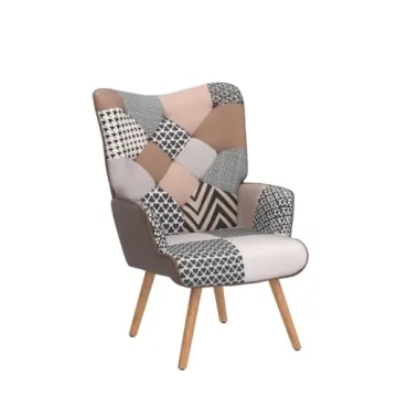 Joysoul Adjustable Accent Chair in Grey Plaid for Home