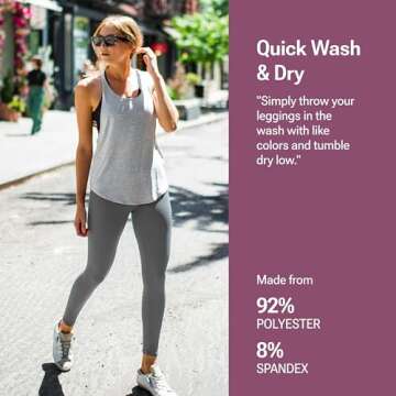 SATINA Women's High Waisted Leggings - Perfect Fit & Comfort