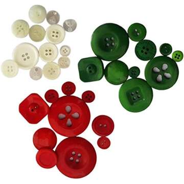 Happlee Favorite Findings Basic Buttons in Assorted Colors & Sizes, Round Resin Buttons for Sewing,Art & Crafts Projects DIY Decoration for Christmas and More (400-650Pcs/Jar)