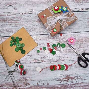 Happlee Favorite Findings Basic Buttons in Assorted Colors & Sizes, Round Resin Buttons for Sewing,Art & Crafts Projects DIY Decoration for Christmas and More (400-650Pcs/Jar)