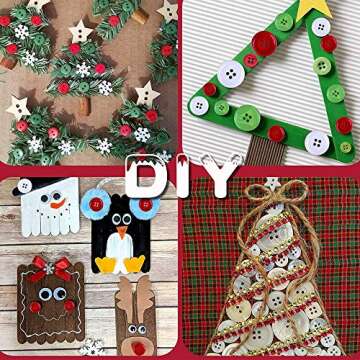 Happlee Favorite Findings Basic Buttons in Assorted Colors & Sizes, Round Resin Buttons for Sewing,Art & Crafts Projects DIY Decoration for Christmas and More (400-650Pcs/Jar)