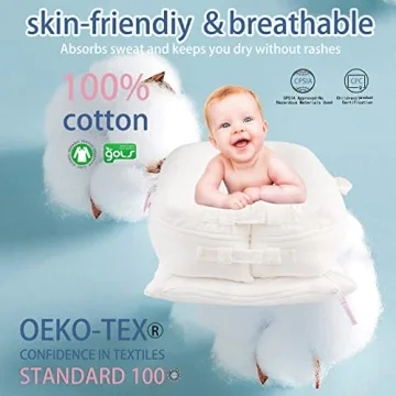 Corduroy Baby Lounger Cover for Dockatot Deluxe + | 100% Cotton Hypoallergenic Newborn Premium Quality Spare Cover(Cover Only) (White)