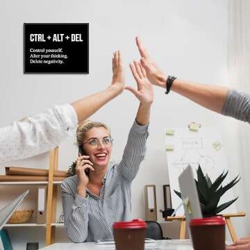 CTRL+ALT+DEL Motivational Wall Art & Décor – Wall Decor, Bedroom Decor, Home Decor, Office Decor, Room Decor Aesthetic | Wall Prints | Classroom Decor Entrepreneur Positive Quotes Poster Prints 10x8"