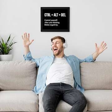 CTRL+ALT+DEL Motivational Wall Art & Décor – Wall Decor, Bedroom Decor, Home Decor, Office Decor, Room Decor Aesthetic | Wall Prints | Classroom Decor Entrepreneur Positive Quotes Poster Prints 10x8"