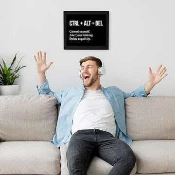 CTRL+ALT+DEL Motivational Wall Art & Décor – Wall Decor, Bedroom Decor, Home Decor, Office Decor, Room Decor Aesthetic | Wall Prints | Classroom Decor Entrepreneur Positive Quotes Poster Prints 10x8"