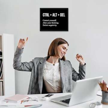 CTRL+ALT+DEL Motivational Wall Art & Décor – Wall Decor, Bedroom Decor, Home Decor, Office Decor, Room Decor Aesthetic | Wall Prints | Classroom Decor Entrepreneur Positive Quotes Poster Prints 10x8"