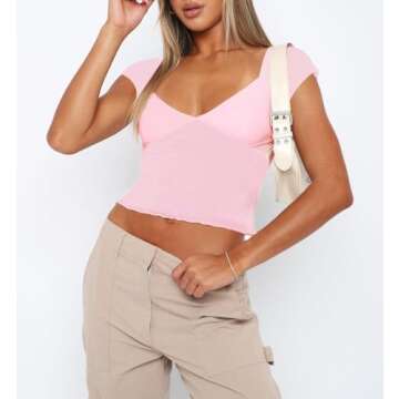 Y2K Lace Spaghetti Strap Crop Tops Solid Color Bustier Corset Top Handkerchief Hem Sleeveless Camiso...