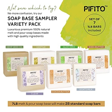 Pifito Soap Base Sampler for Creative Soap Making