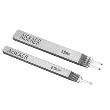 Aiskaer Leather Stitching Punch Set 6mm White Steel Tools