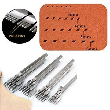 Aiskaer Leather Stitching Punch Set 6mm White Steel Tools