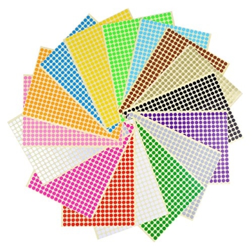 BronaGrand 16 Color Dot Stickers for Organizing & Crafts