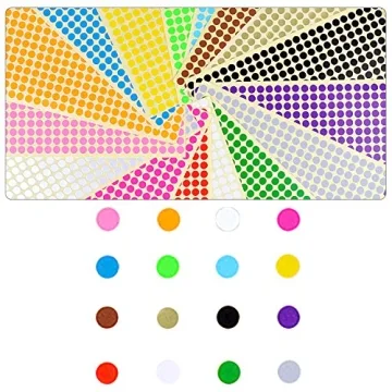 BronaGrand 16 Color Dot Stickers for Organizing & Crafts